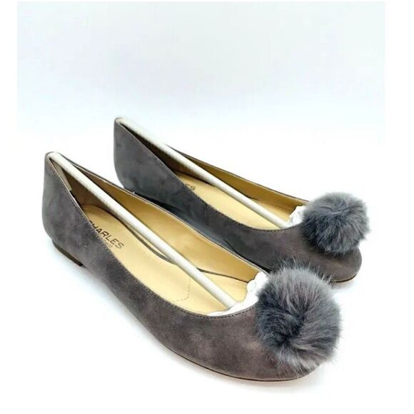 CHARLES By Charles David Danni Slip On Suede Ballet Flat- Slate, Size US 7M - Picture 1 of 7